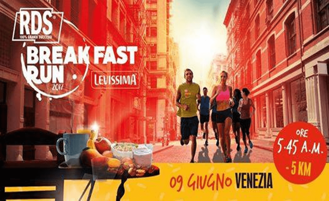 Arriva a Venezia la RDS Breakfast Run Levissima