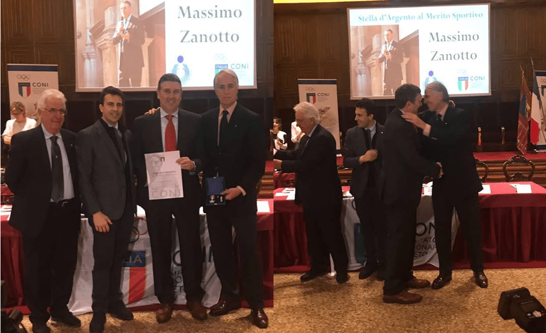 STELLA D’ARGENTO CONI A MASSIMO ZANOTTO, PRESIDENTE CUS VENEZIA