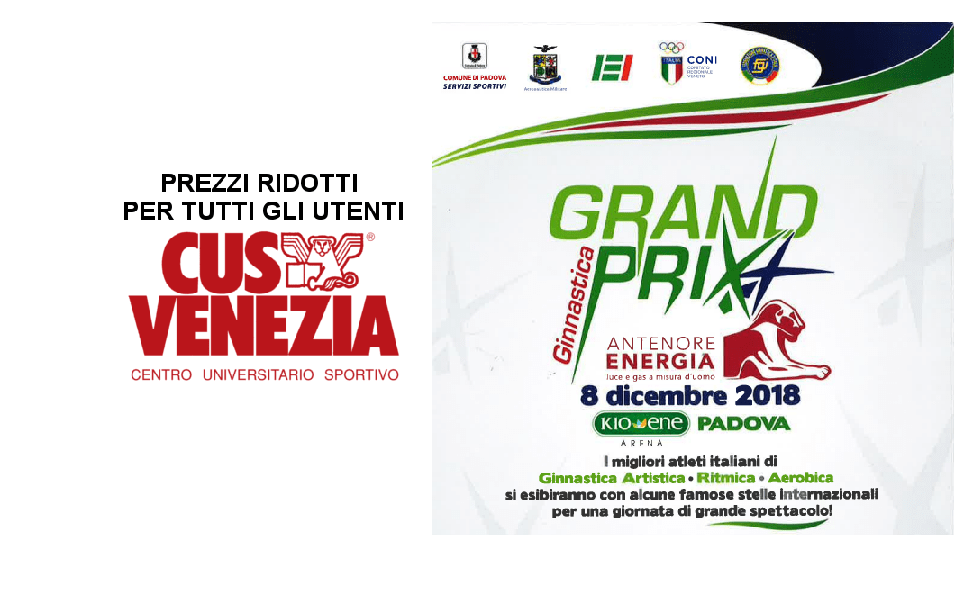 Prezzi ridotti per gli utenti CUS per il Grand Prix di ginnastica a Padova!