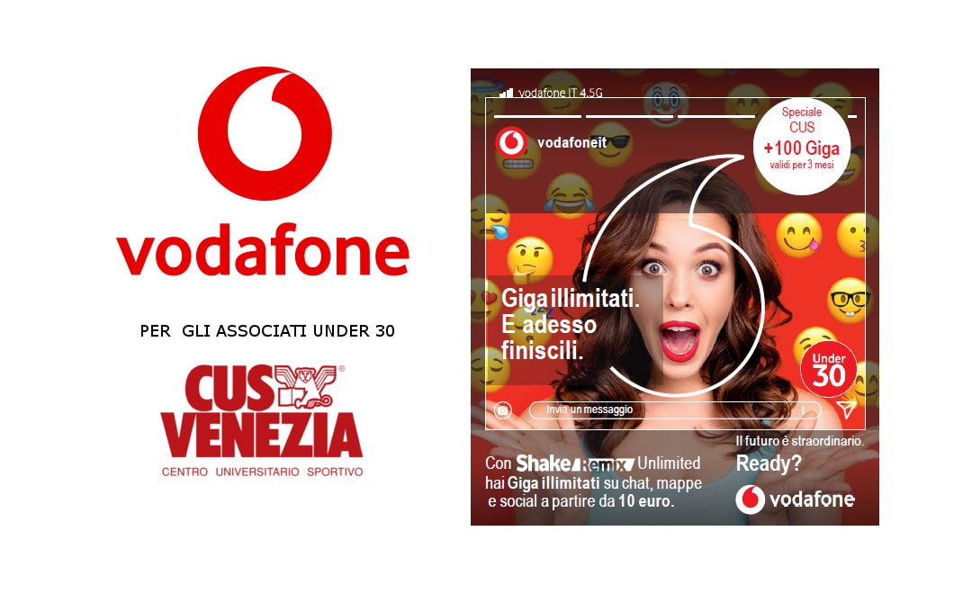 SEI ASSOCIATO AL CUS ED HAI MENO DI 30 ANNI? NON PERDERE LA PROMOZIONE SHAKE REMIX UNLIMITED DEDICATA A TE!