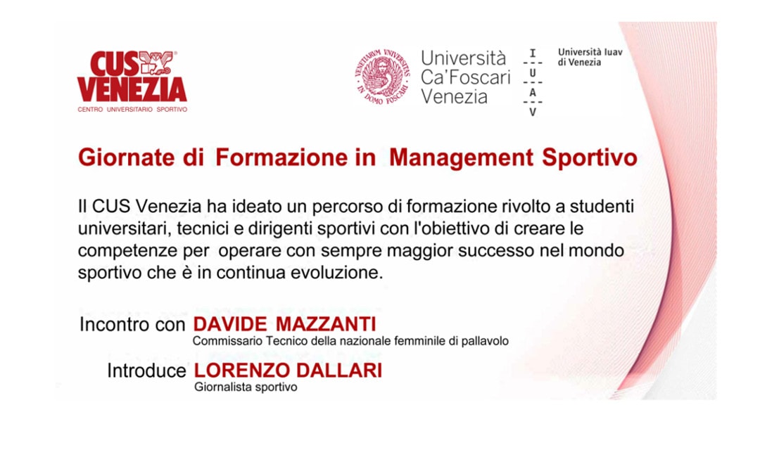 Nuovo appuntamento con i Corsi di Formazione in Management Sportivo