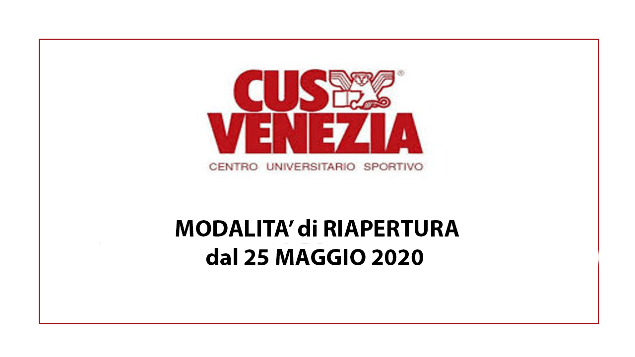 Riapertura Impianti sportivi universitari dal 25 Maggio