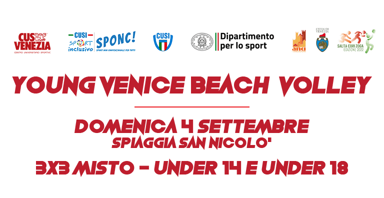 CUS Venezia Young Venice Beach Volley 3×3 misto – 4 Settembre