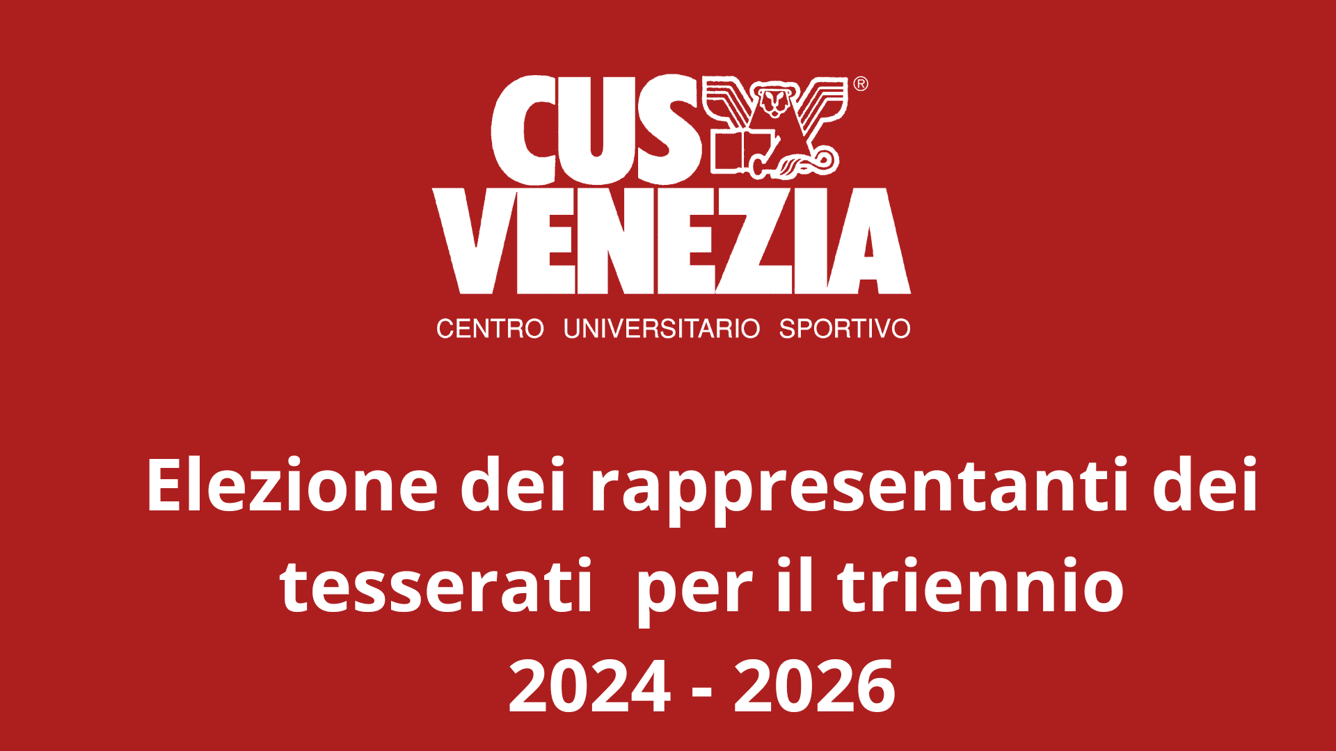 Elezione dei rappresentanti dei tesserati triennio 2024 – 2026